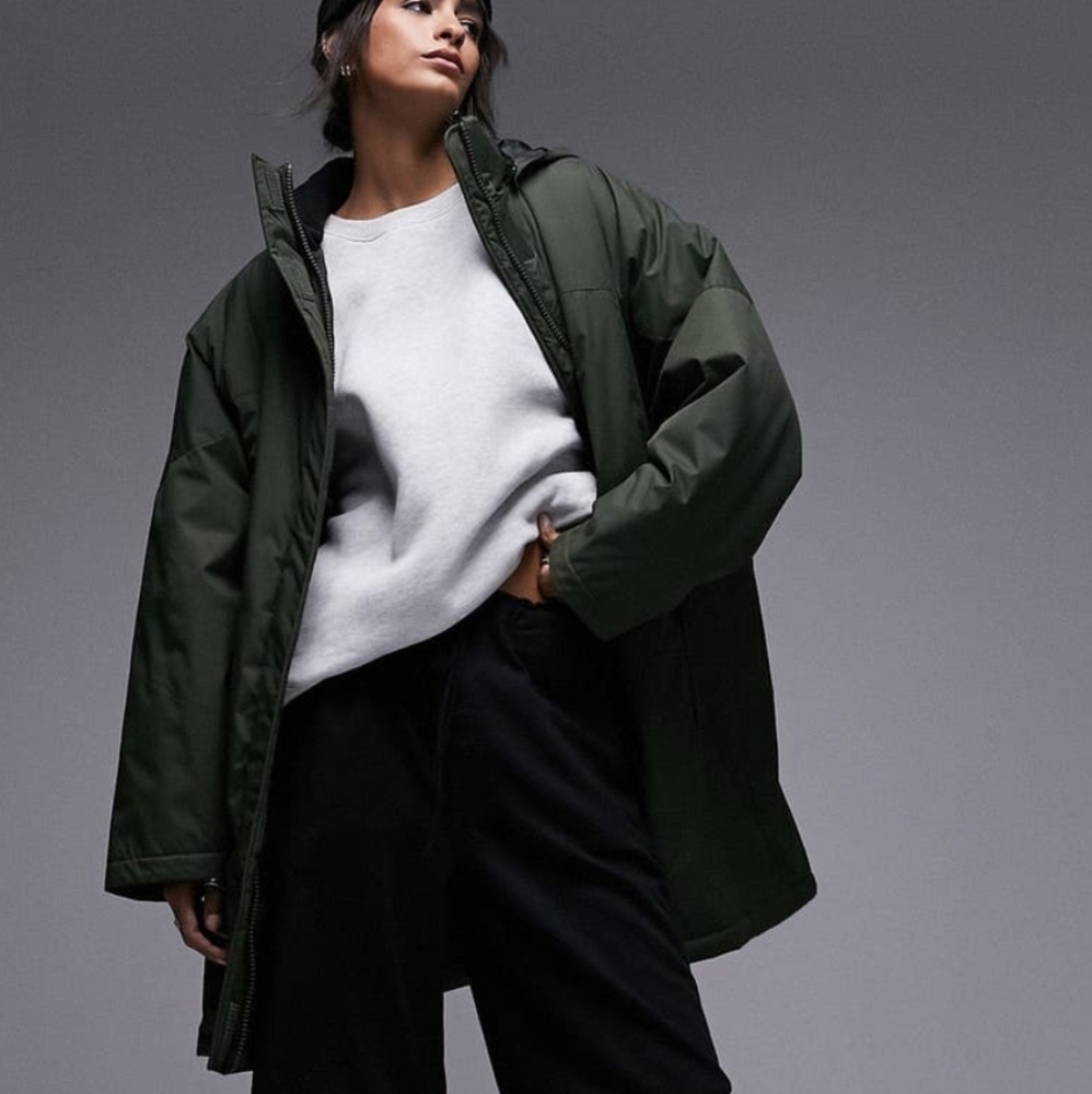 TopShop Oversize Hooded Nylon Jacket